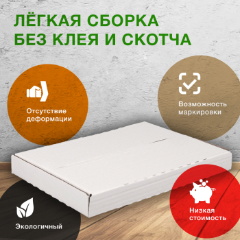 Книжный лоток №4, 310*225*30 мм, беленый, Т-23 В