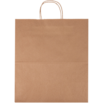 Крафт пакет с крученой ручкой, 80 г/м², 32*18*37 см