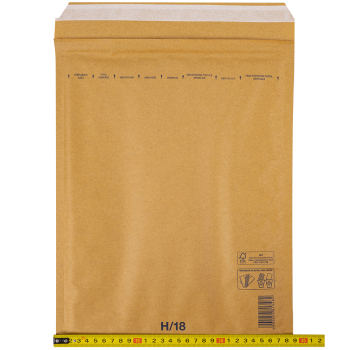 Бурый крафт пакет с прослойкой, 29*37 см, H-18-G (H/5)
