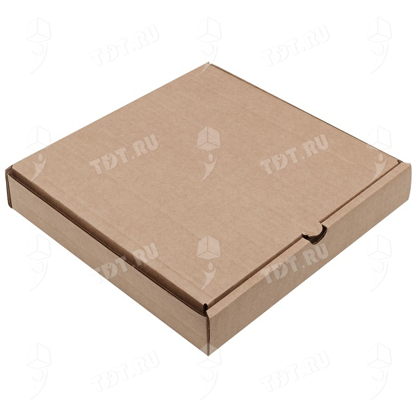 Бурая коробка для пиццы, 210*210*35 мм
