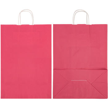 Крафт пакет с крученой ручкой «Розовый», 80 г/м², 25*11*32 см