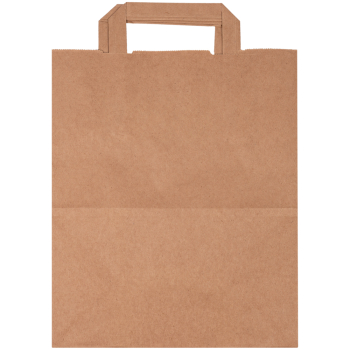 Крафт пакет с плоской ручкой, 70 г/м², 24*14*29 см